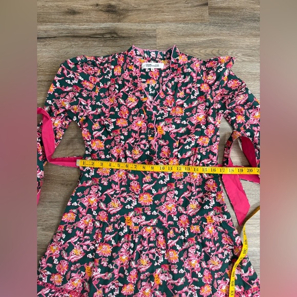 Diane von Furstenberg Floral Print Midi Length Dress Size S(6) - Picture 12 of 14